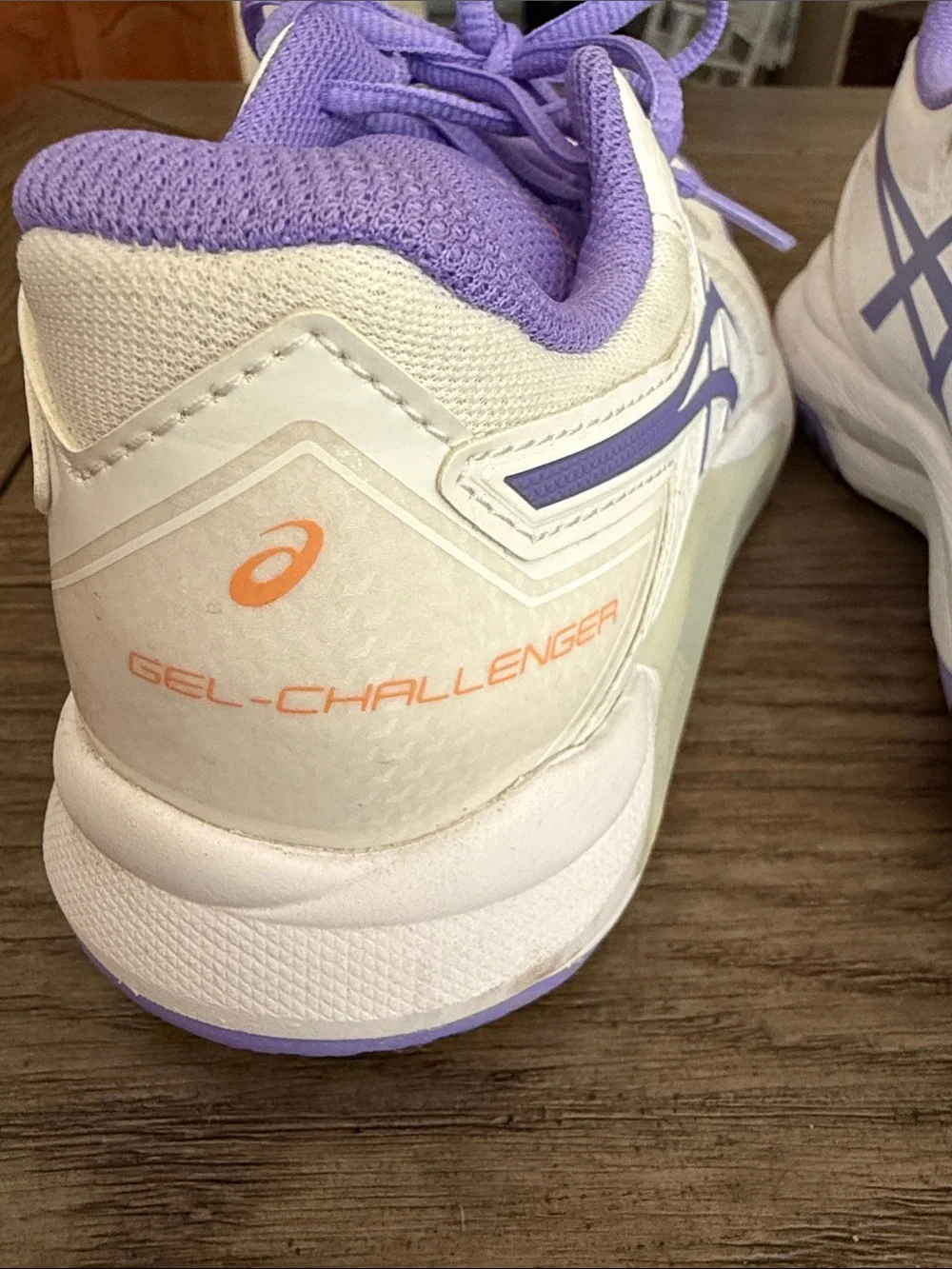 ASICS White and Lavender Women's Athletic Sneakers